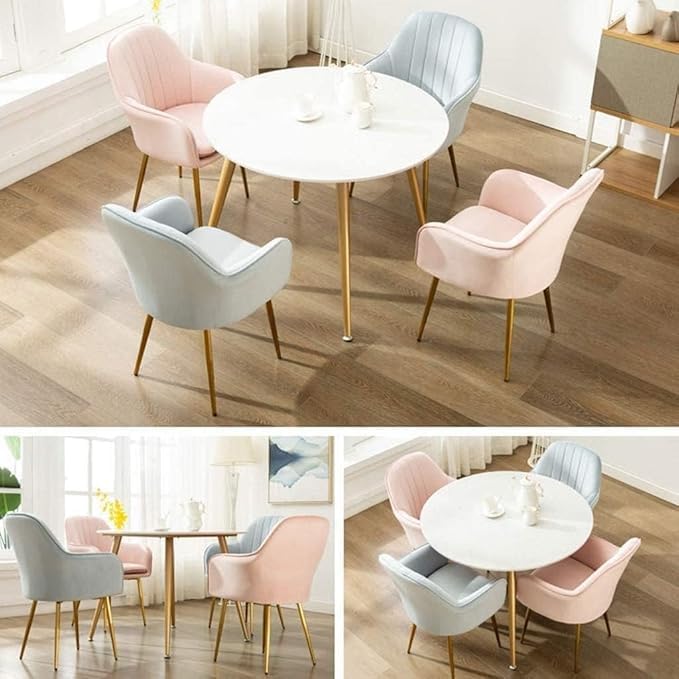 Luxury Luxe Modern Velvet Dining Chairs Set of 4 - Image 5
